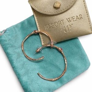 Rose Gold Hoop Earrings - Bomb Party